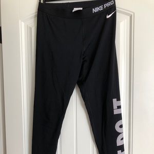 Nike pro fleece lined leggings